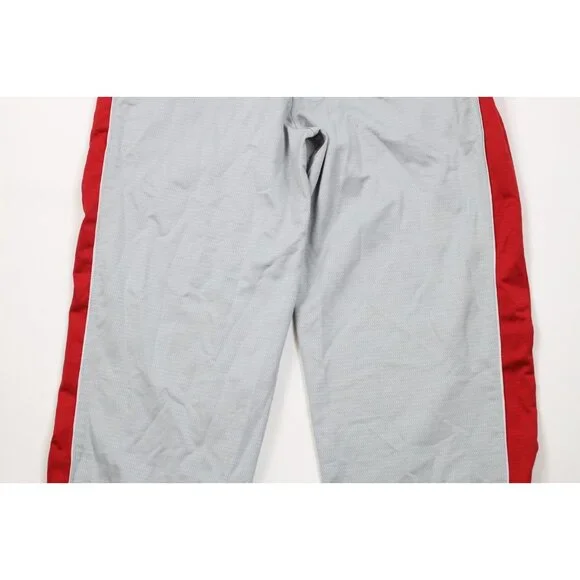 Vintage 90s Starter Mens Large Color Block Knit Wide Leg Sweatpants Pants Gray